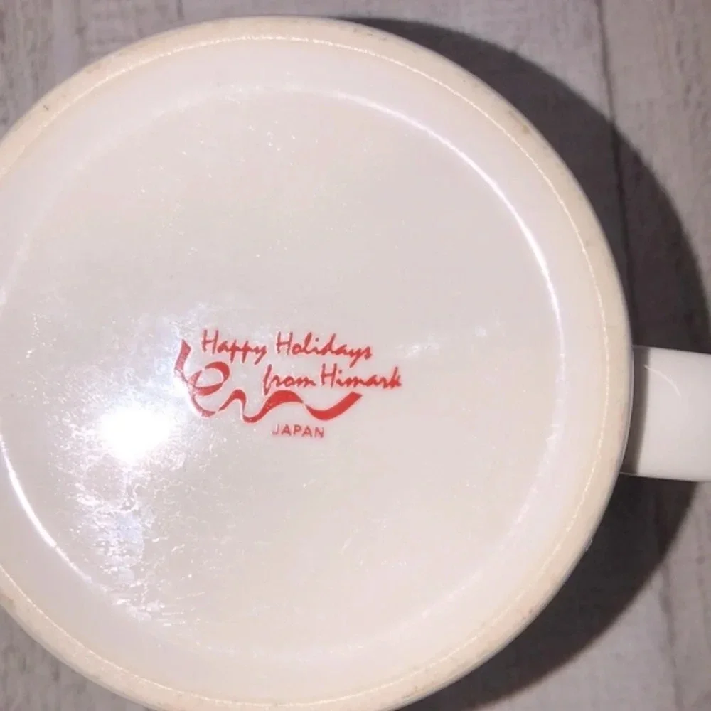 Vintage Christmas coffee mug happy holidays from Himask